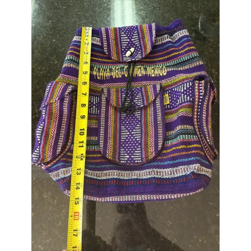 Pinzon Mexican Backpack Artisan Boho Woven Colorful Hippie Bag Beach Bag